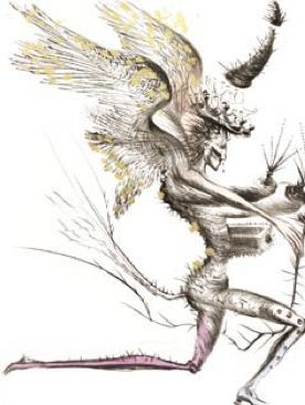 Gravure Dali - Le Demon Aile (Winged Demon)