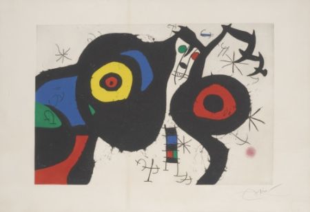 Eau-Forte Et Aquatinte Miró - Le Deux amis