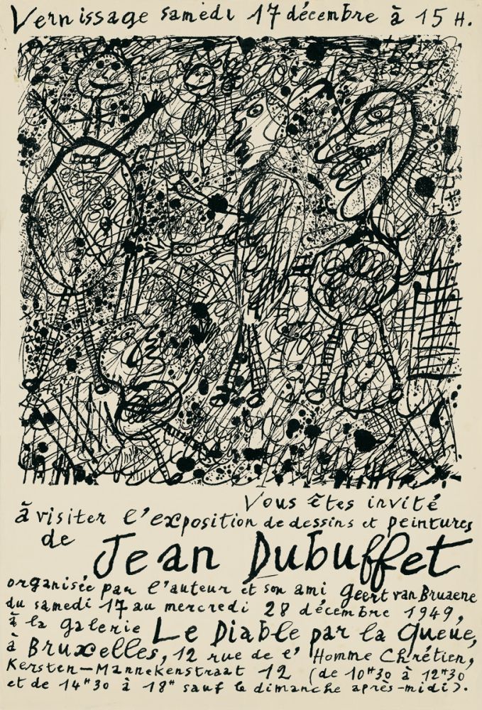 Lithographie Dubuffet - Le Diable par la queue