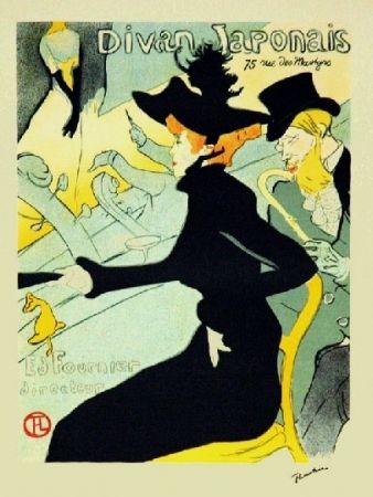 Lithographie Toulouse-Lautrec - Le divan Japonais