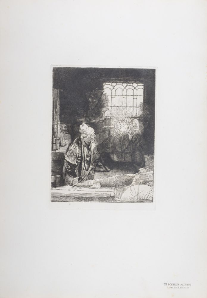 Héliogravure Rembrandt - Le Docteur Faustus