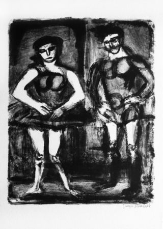 Lithographie Rouault - Le dompteur