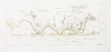 Lithographie Delarozière - Le dragon