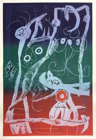 Lithographie Miró - Le délire du couturier