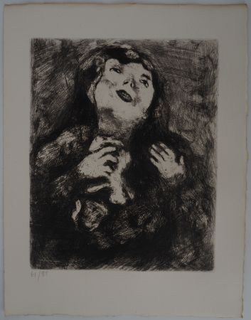 Gravure Chagall - Le désespoir (La jeune veuve)