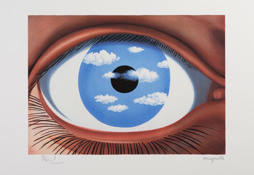 Lithographie Magritte - Le Faux Miroir (The False Mirror)