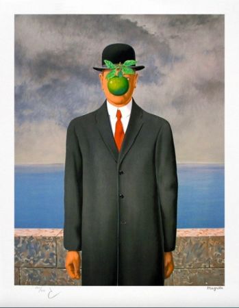 Lithographie Magritte - Le Fils de l'Homme