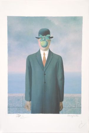 Lithographie Magritte - Le Fils de l’Homme - The Son of Man