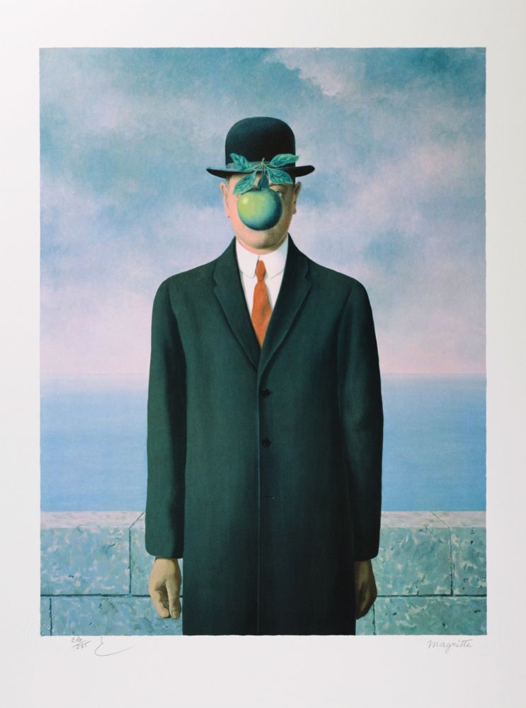 Lithographie Magritte - Le Fils de l’Homme (The Son of Man)