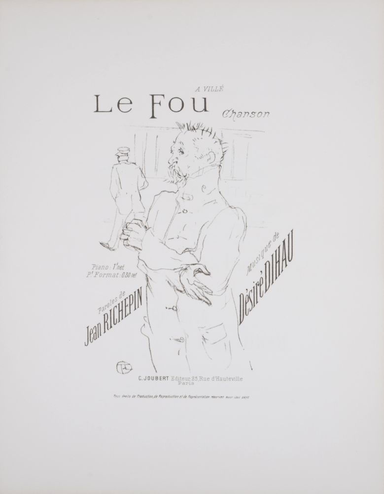 Lithographie Toulouse-Lautrec - Le Fou, 1895