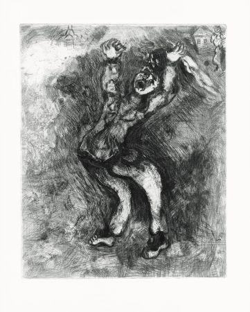 Eau-Forte Chagall - Le Fou qui vend la sagesse