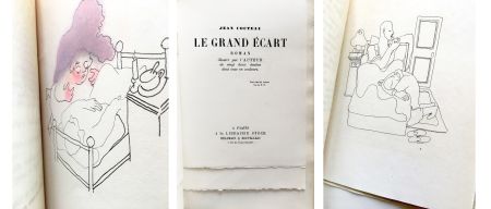 Livre Illustré Cocteau - LE GRAND ÉCART. Roman illustré par l'auteur de vingt deux dessins dont onze en couleurs.