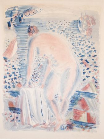 Lithographie Dufy -  Le grande Baigneuse (The large Bather)