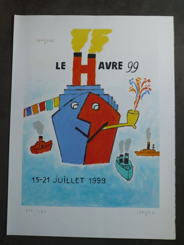 Lithographie Savignac - Le Havre 1999
