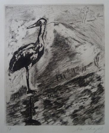 Eau-Forte Chagall - Le Heron