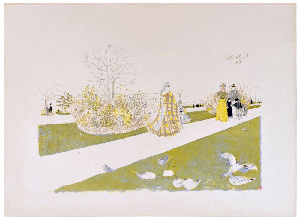 Lithographie Vuillard - Le jardin des Tuileries