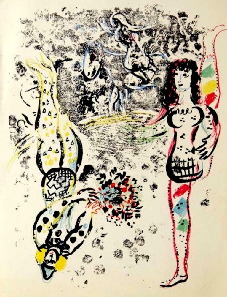 Lithographie Chagall - Le Jeu des Acrobates