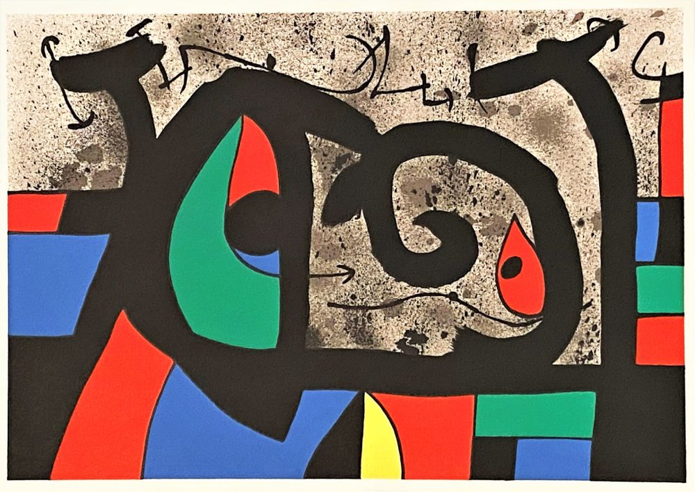 Lithographie Miró - Le Lezard aux Plumes d'Or