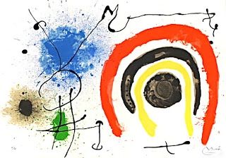 Lithographie Miró - Le lezard aux plumes d'or