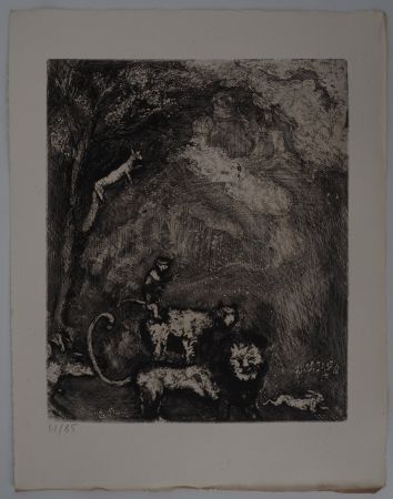 Gravure Chagall - Le lion s'en allant en guerre