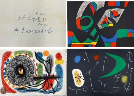 Lithographie Miró - Le lézard  aux plumes d`or