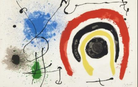 Lithographie Miró - Le lézard aux plumes d'or