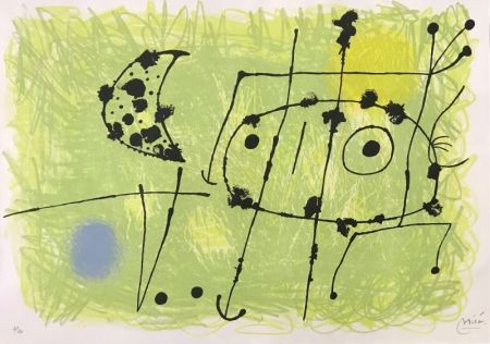 Lithographie Miró - Le lézard aux plumes d'or 1ère version