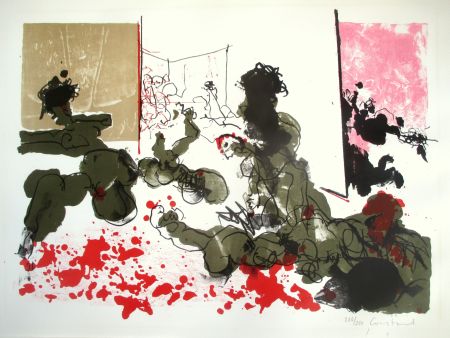 Lithographie Constant - Le Massacre
