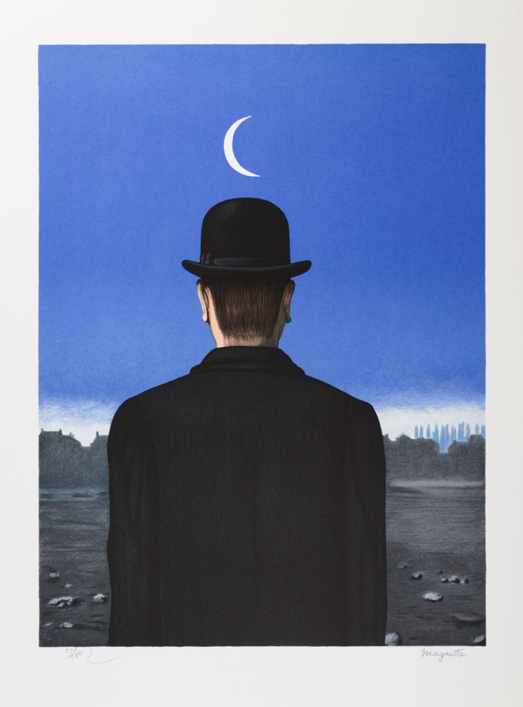 Lithographie Magritte - Le Maître d’École (The School Master)