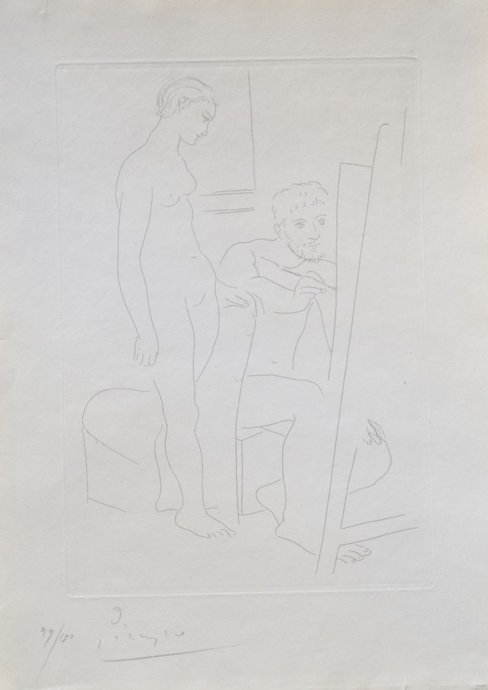 Gravure Picasso - Le Modele Nu (B78)