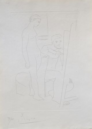 Gravure Picasso - Le Modele Nu (B78)