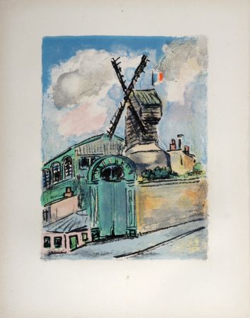 Lithographie Van Dongen - Le Moulin de la Galette avant 1914, 1949