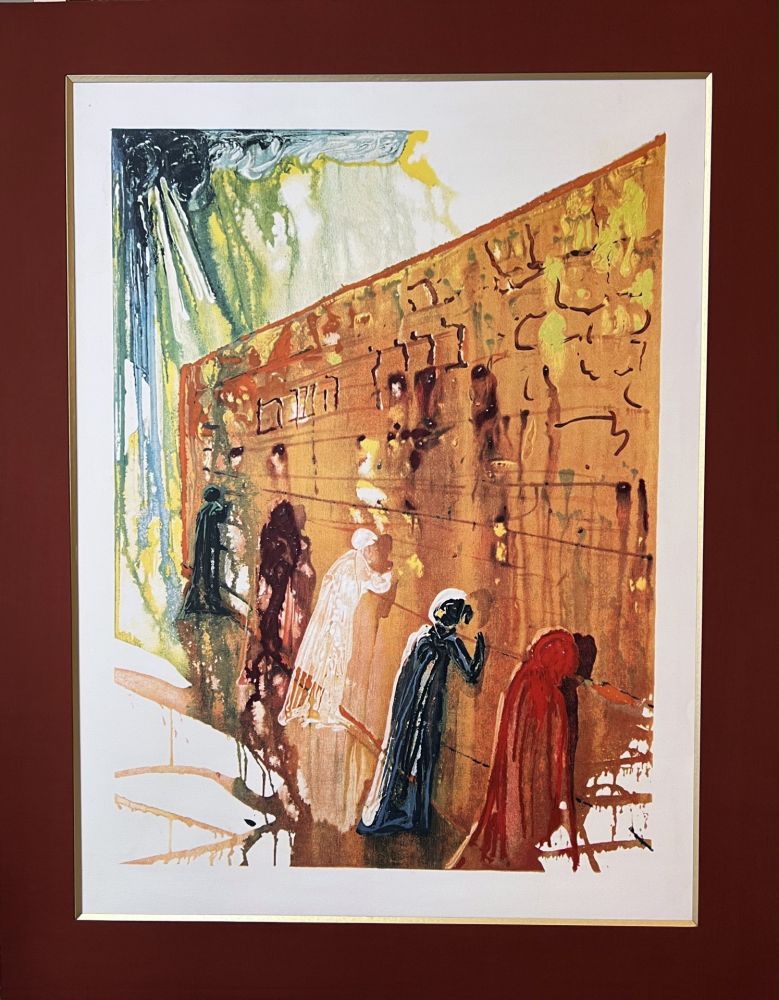 Lithographie Dali - LE MUR DES LAMENTATIONS  (The Wailing Wall). Lithographie originale (1975)