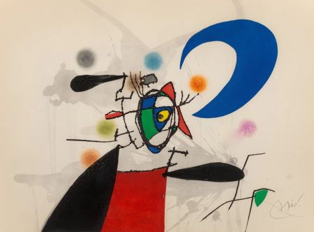Eau-Forte Et Aquatinte Miró - Le mégère et la lune