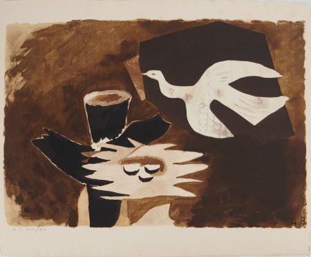 Lithographie Braque - Le nid