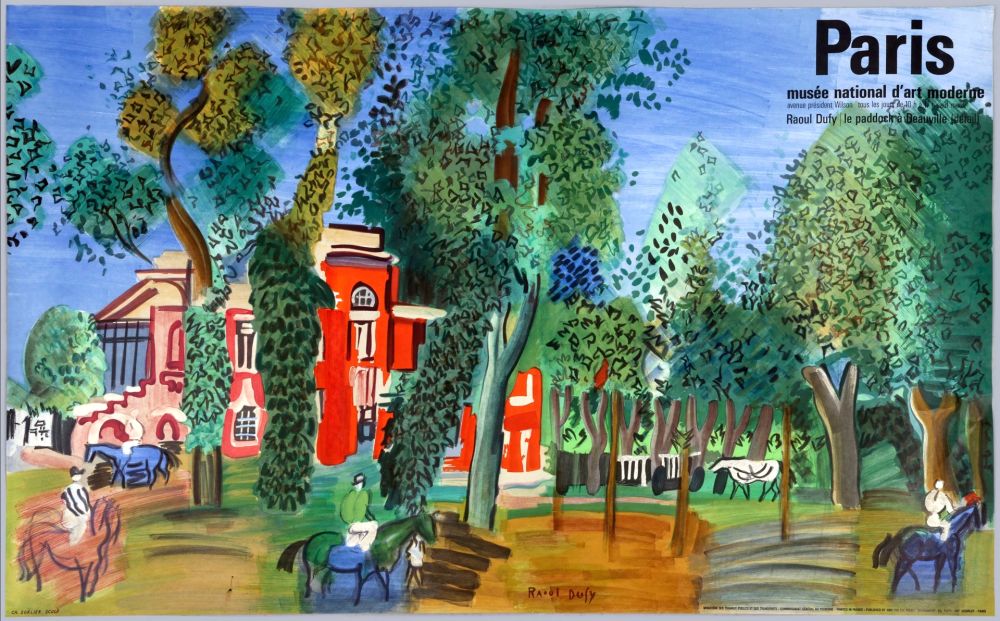 Lithographie Dufy - LE PADDOCK À DEAUVILLE (1930/1964)