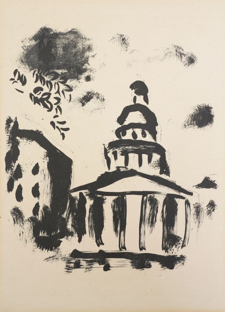 Lithographie Chagall - Le Pantheon  