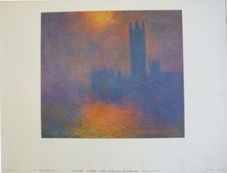 Affiche Monet - Le parlement à Londres