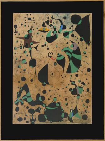 Pochoir Miró - Le passage de l'oiseau divin (Constellations) 