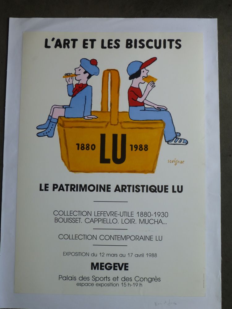 Affiche Savignac - Le patrimoine artistique LU ,l'art et les biscuits 