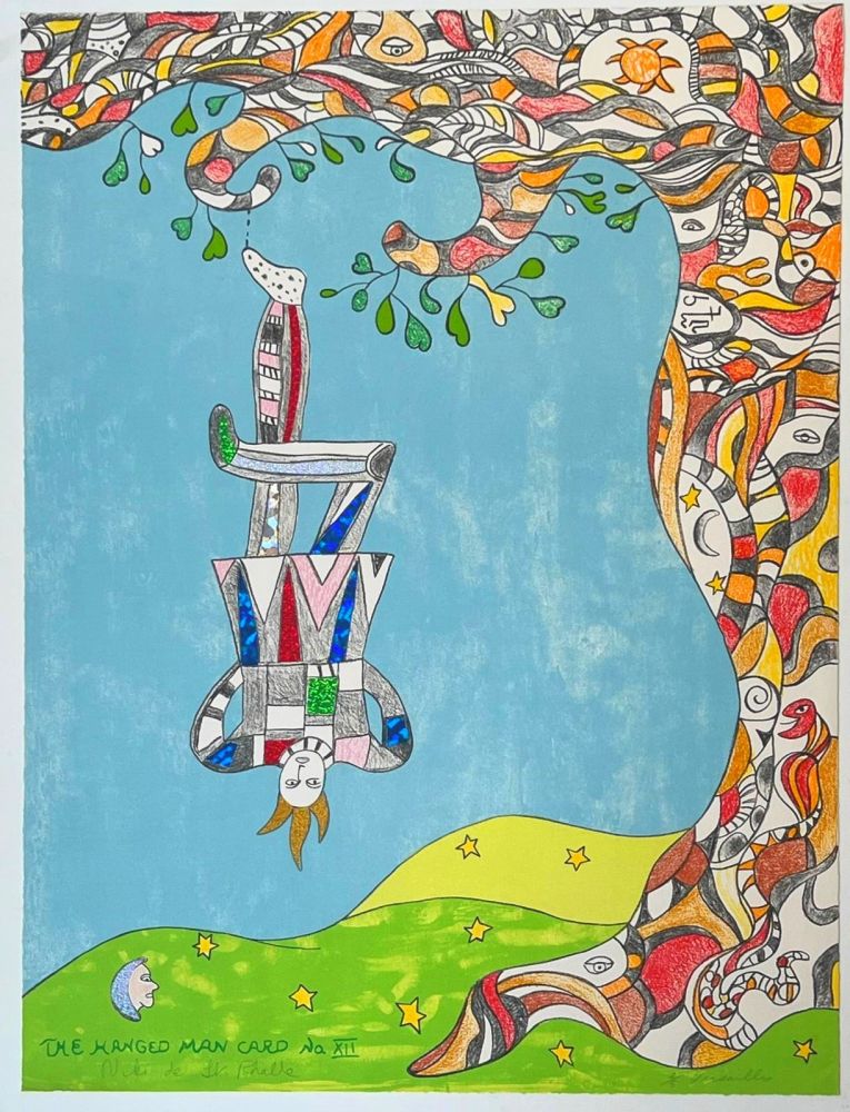 Lithographie De Saint Phalle - Le Pendu, Carte Tarot n°12 