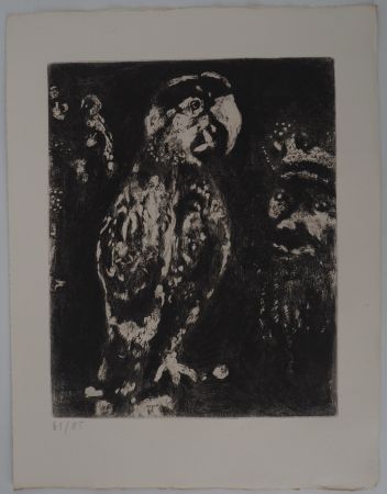 Gravure Chagall - Le perroquet (Les deux perroquets, le roi et son fils)