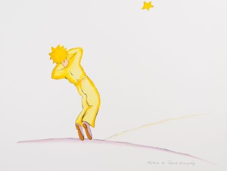 Lithographie Saint-Exupéry - Le Petit Prince endormi