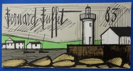 Lithographie Buffet - Le phare