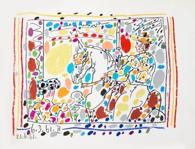 Lithographie Picasso -  Le Picador II, 1961, Original Lithograph in 24 colours 