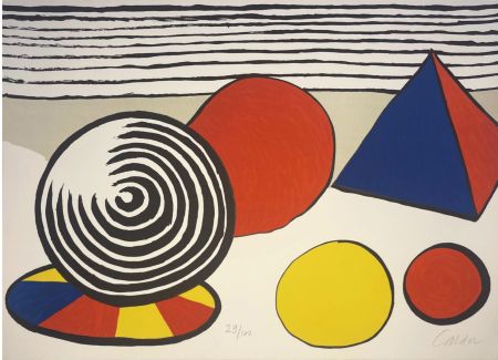 Lithographie Calder - Le Point de Non Retour/ The Point of No Return from La Memoire Elementaire