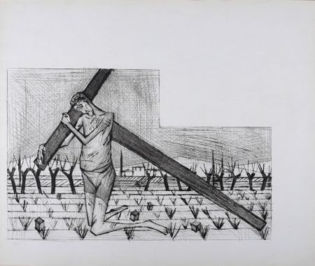 Eau-Forte Et Aquatinte Buffet - Le Portement de Croix, La Passion du Christ