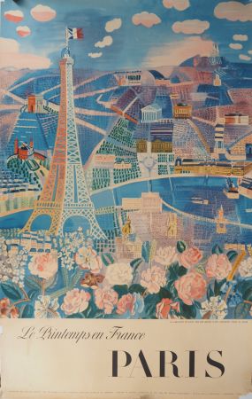 Lithographie Dufy - Le printemps en France, Paris