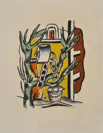 Lithographie Leger - Le Puits 