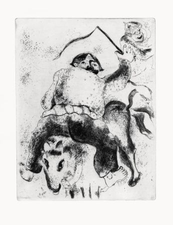Eau-Forte Chagall - Le Père Mitiai et e Père Minial